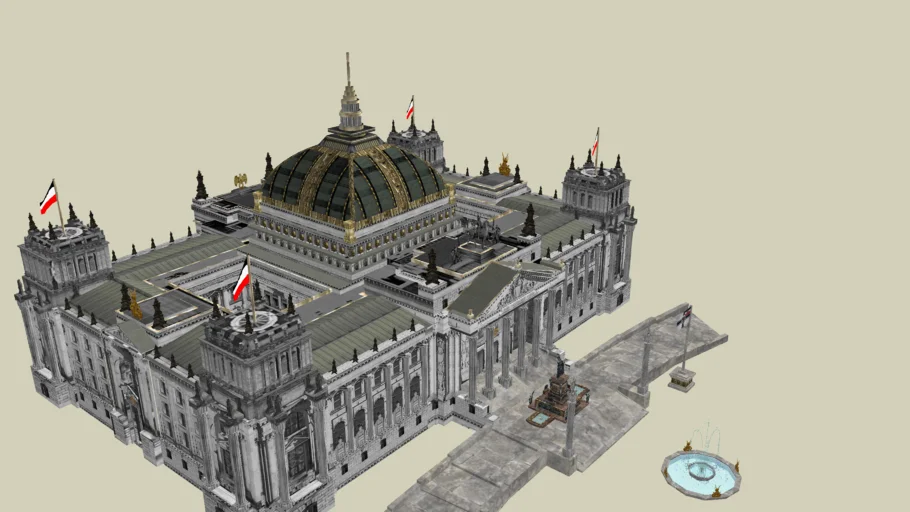 Reichstagsgebäude (Reichstag) Parlament palace 1894-1945