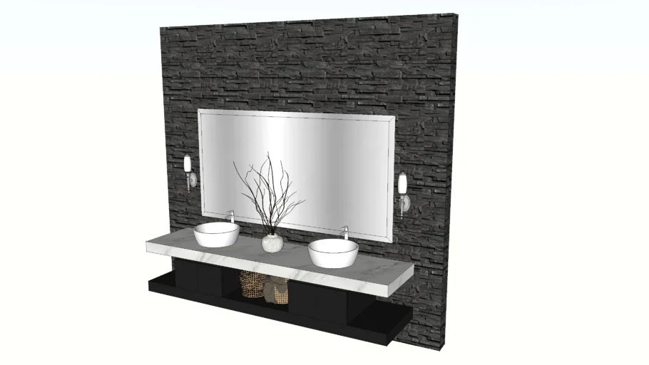 Bathroom Sink Table with accessories