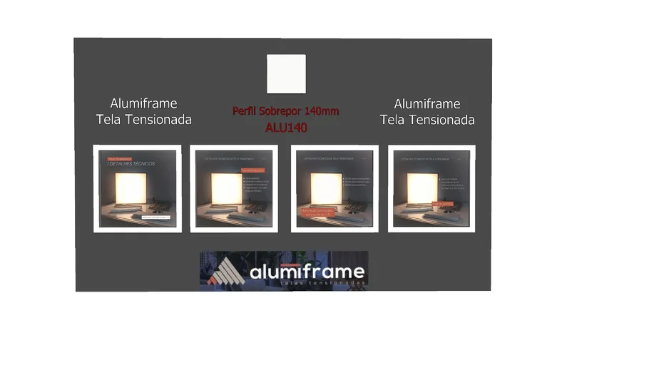 Tela tensionada perfil 140 
