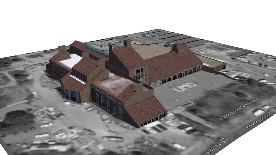 Model of the University Memorial Center - University of Colorado, Boulder
