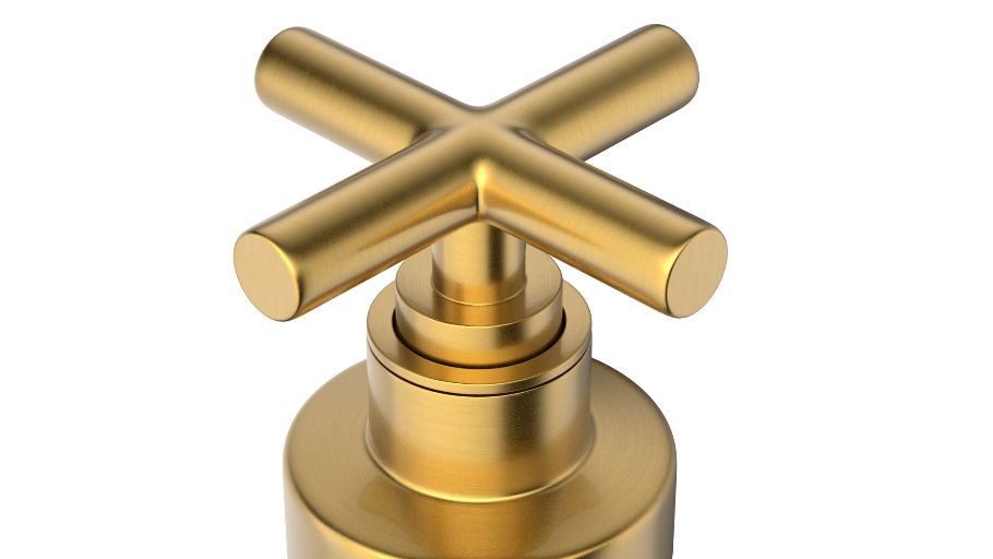 Acabamento de Registro Dourado Escovado BRACCI | B07001BG