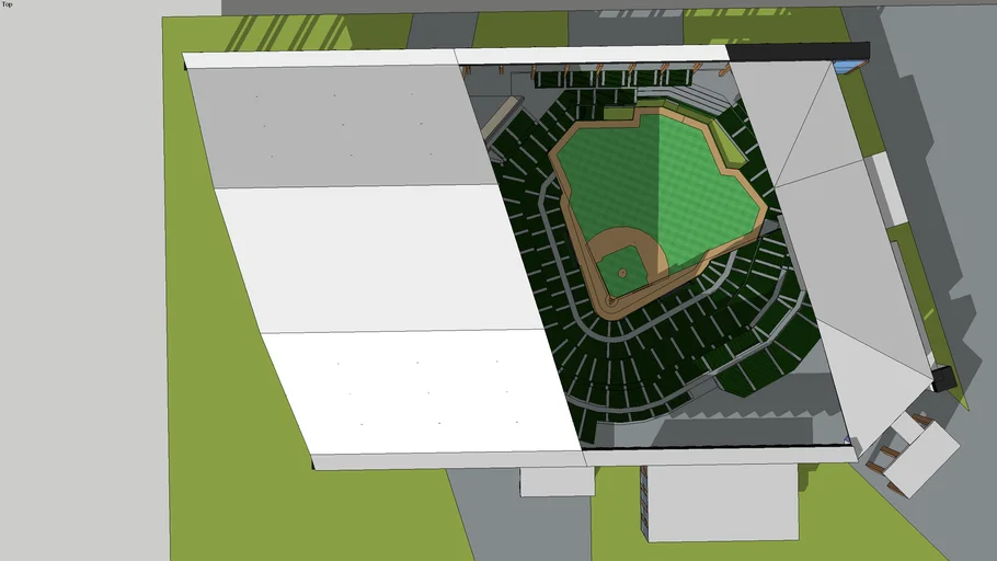 Globe Life Field - Roof Open - Texas Rangers Baseball | 3D Warehouse