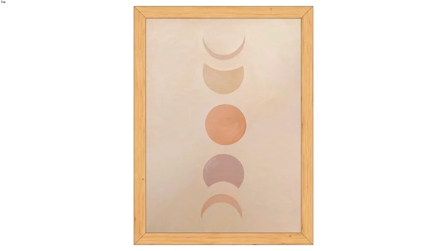 Leaf Ateliê - Quadro Fases da Lua tons terrosos