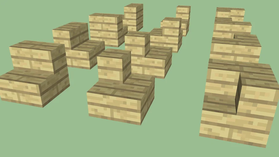 Birch Wood Minecraft Stairs (all types) made to fit zapperier