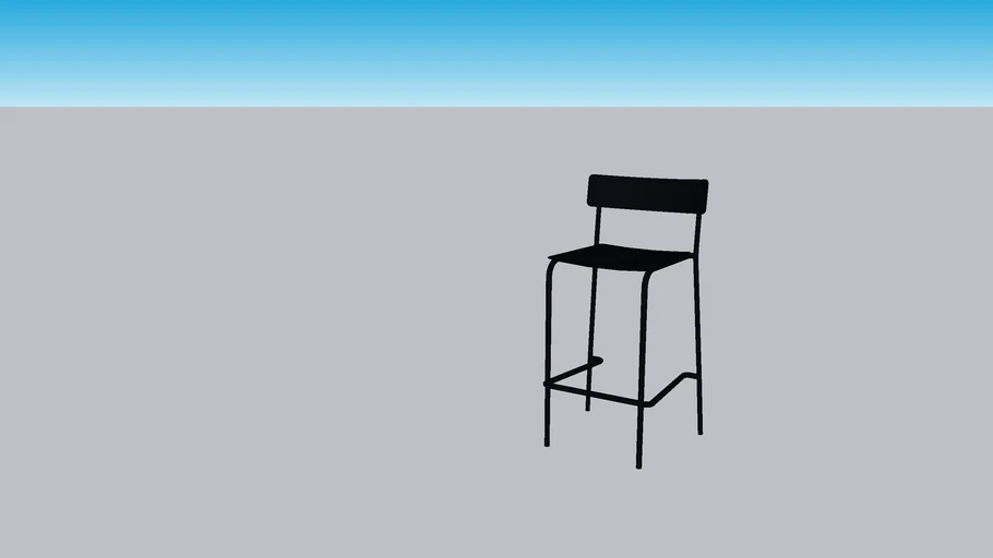 SERAX Bar stool aluminium black August by Vincent Van Duysen