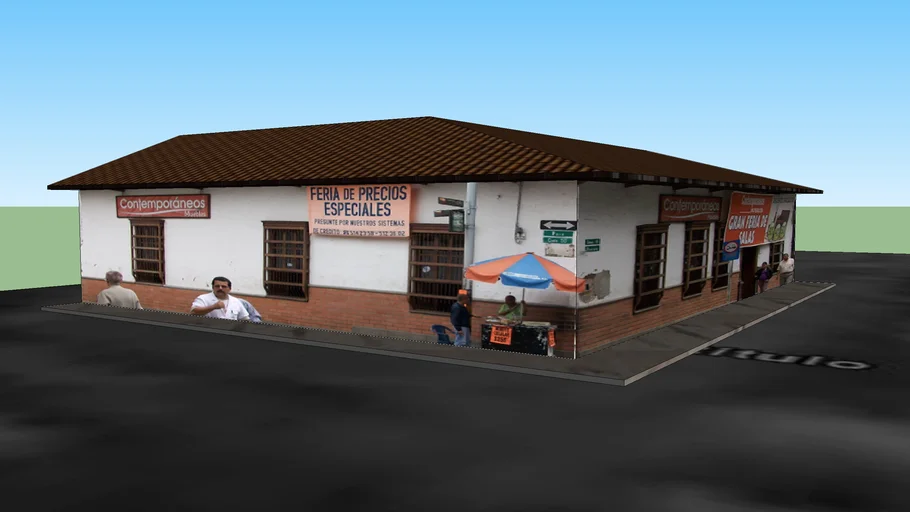 CASA ANTIGUA PARQUE DE BOLIVAR    DIBUJO PEDRO NEL GOMEZ