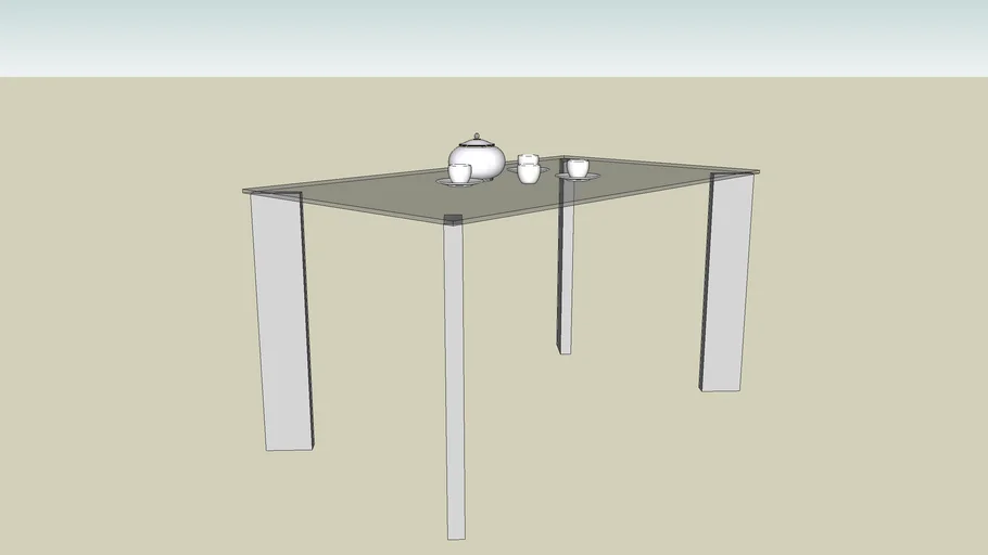 Glass table | 3D Warehouse