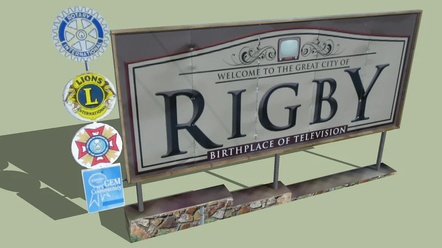 Welcome Sign Rigby, Idaho