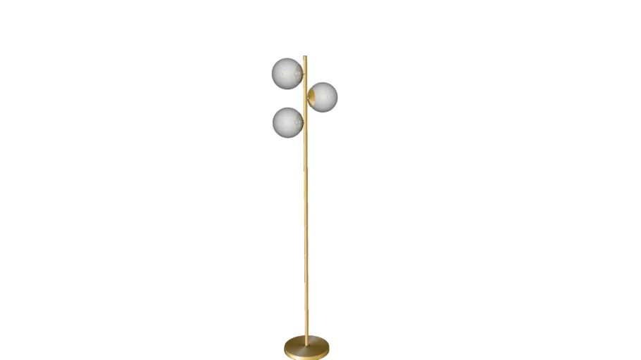 53106 Floor Lamp Three Balls Gold 160cm
