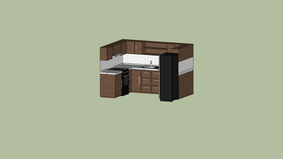 MODERN U SHAPED KITCHEN WITH BACKSPLASH