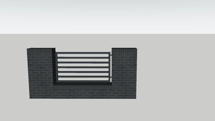 brick modern fence