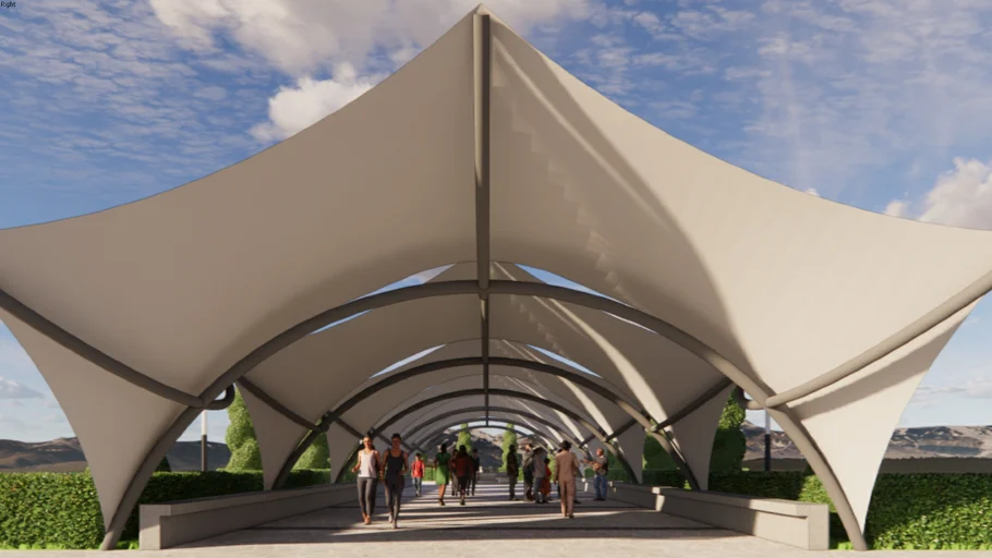 TENSILE MEMBRANE STRUCTURE / TENSILE WALKWAY