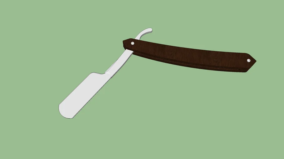 Razor (barber straight razor (reffil)dark wood handle)