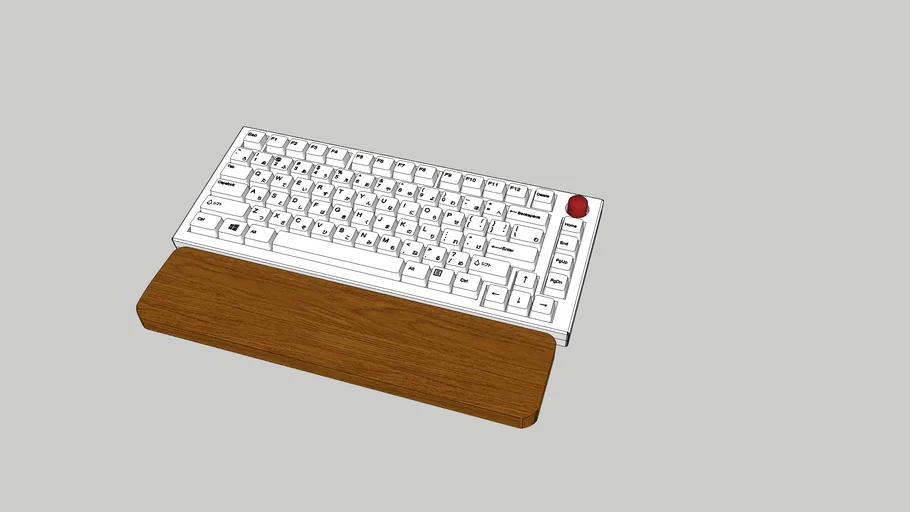 70 Percent Keyboard with Japanese Keycaps and Knob