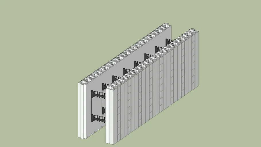 LiteForm ICF 6 inch Straight Block | 3D Warehouse