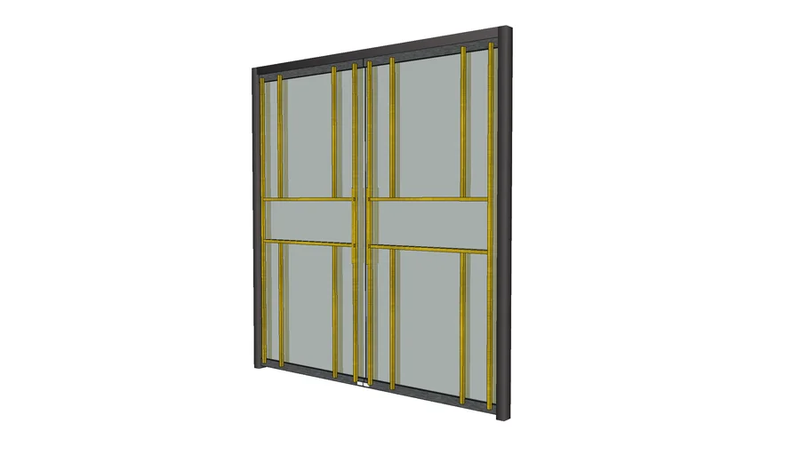 Puerta doble de cristal