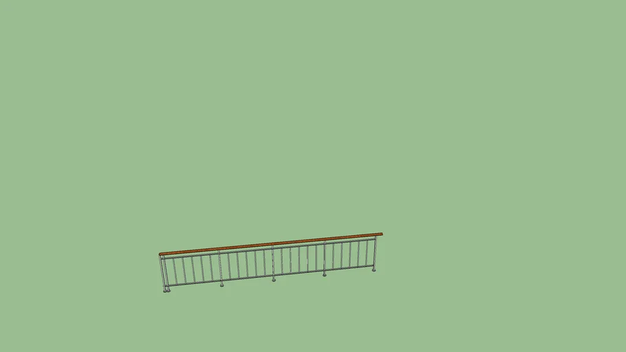 Profile Builder 2 Parametric Assembly: Timber Handrail with Metal Balustrade