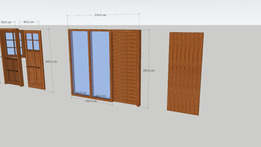 Pintu Swing Pola Panel
