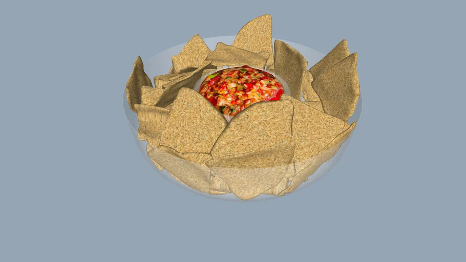 11” Glass Chip and Dip Bowl (with the chips and dip)