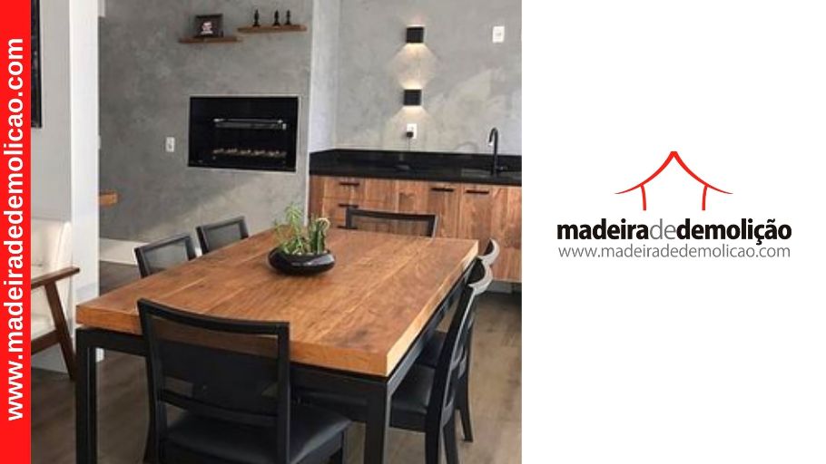 MESA DE MADEIRA - MESA RUSTICA - FERRO FLUTUANTE 1,20M