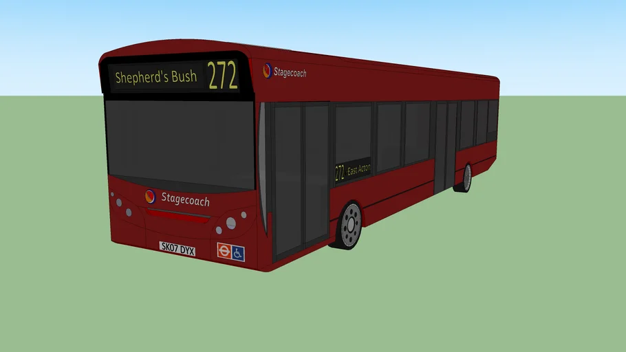 London Bus one decker Dennis Enviro 200 Stagecoach | 3D Warehouse