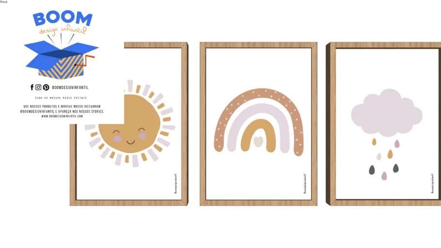 quadro infantil boho