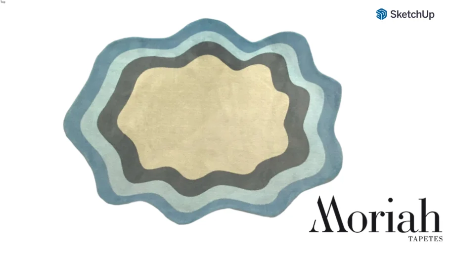 Tapete Quarto Infantil Ah Mar Surfe Azul - Moriah Tapetes