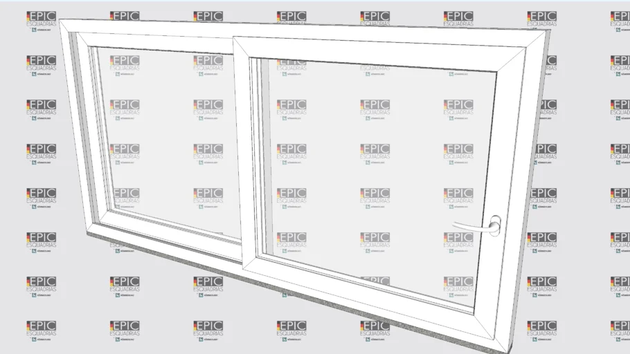 JANELA DE CORRER 2 FOLHAS 200X100 EPIC PVC