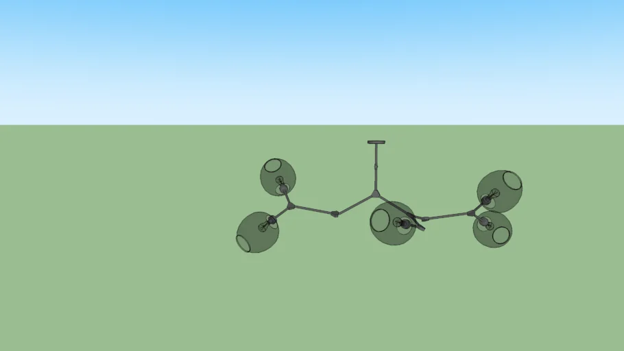 Grier 5-Light Sputnik Modern Linear Chandelier