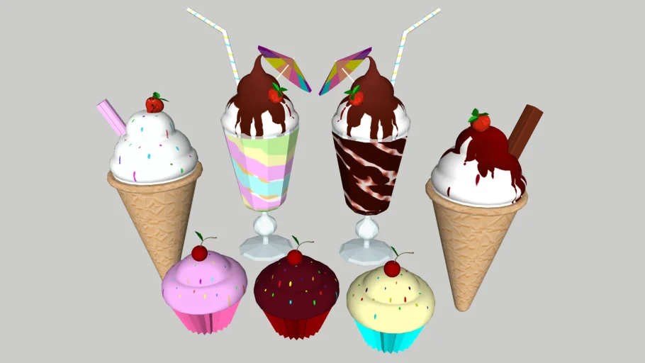 doces e sorvete
