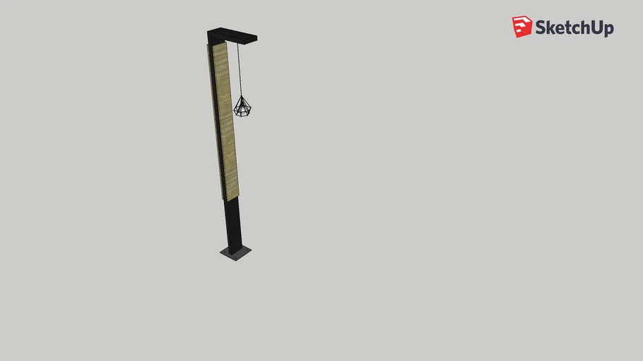 Regent Lighting Piazza Pole with Pendant attached