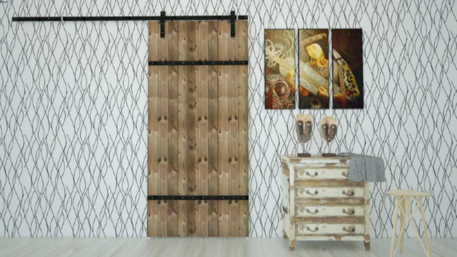 sliding door wood material