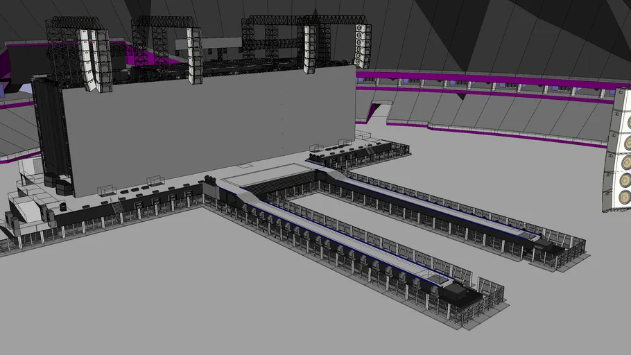On the Run 2 (OTRII) Tour Stage for Beyonce & Jay Z