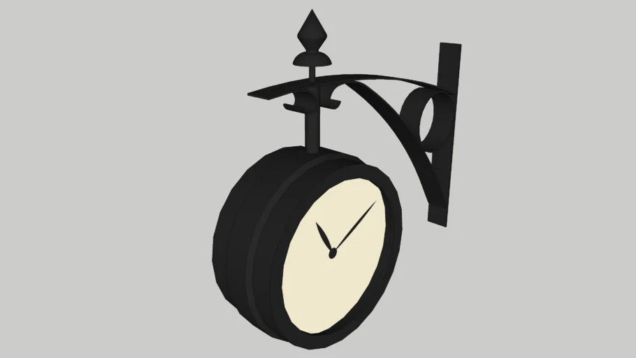 Wall clock (antique railway station style)