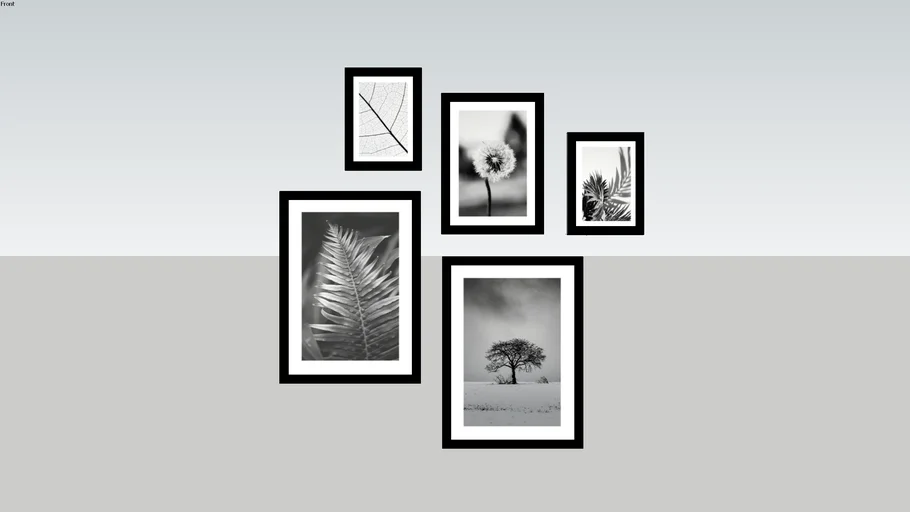 Kit Quadros Decorativos P&B