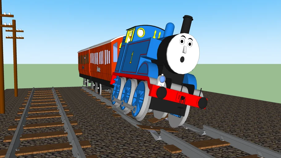 Thomas derailed at the Bumpy Line