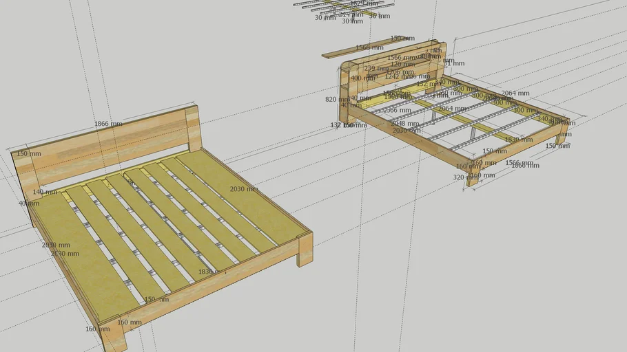 Bed Frame King Size by Made In VANDA