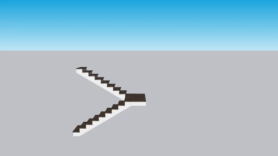 Escada Prédio com patamar | 3D Warehouse