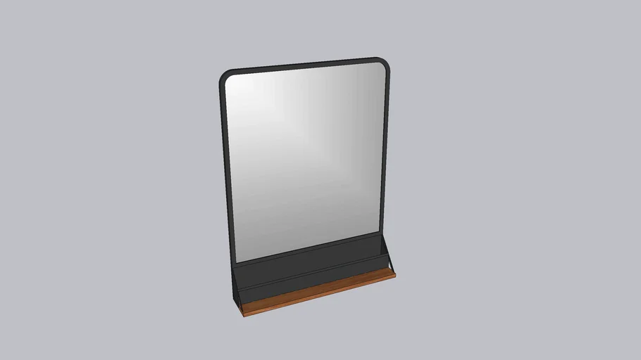 SOFFEE DESIGN Metal Wall Mirror with Shelf