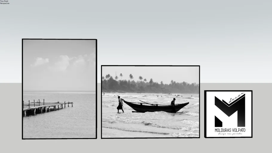 QUADROS PAISAGEM PRETO E BRANCO
