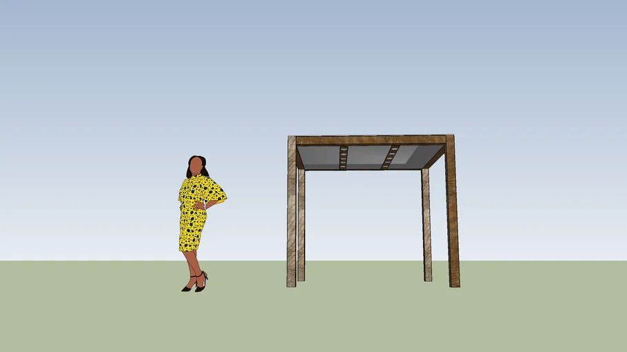 Oak Pergola with Perspex Roof and Spotlights
