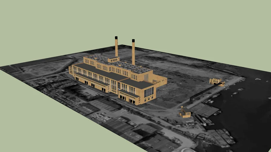 Poole Power Station - colour version