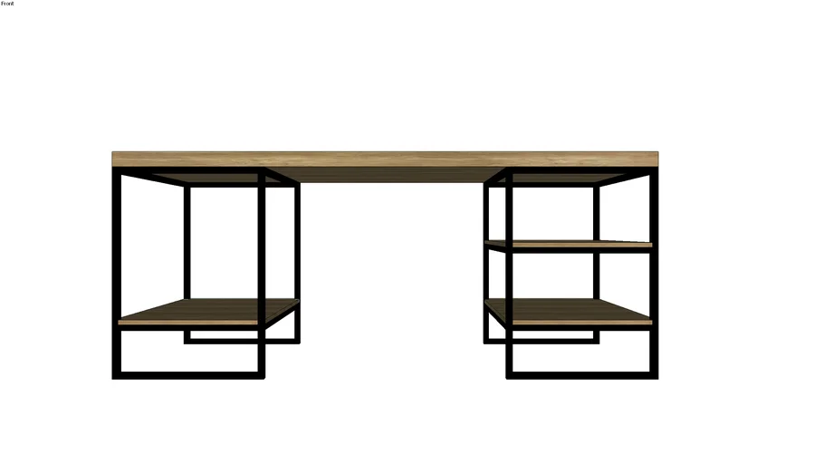 CELENA Modern Industrial Solid Wood Office Table