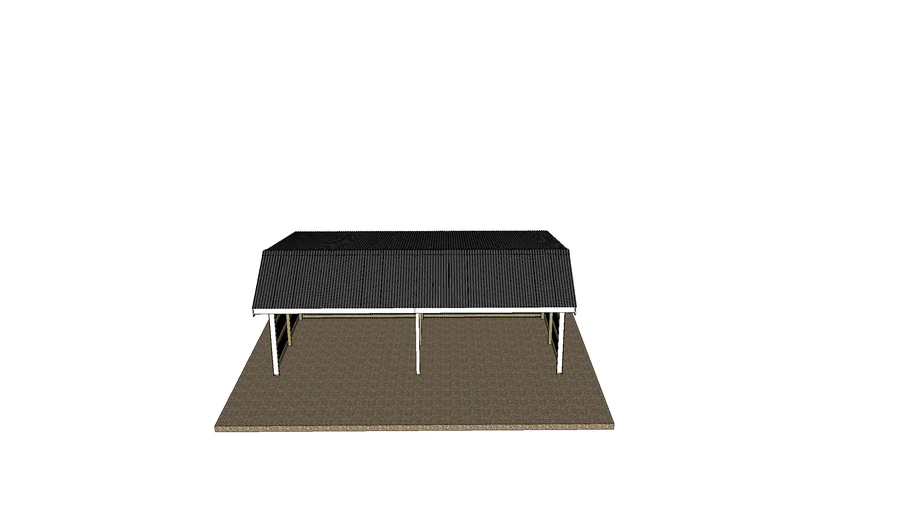 12' X 24' Open Face Storage Shed