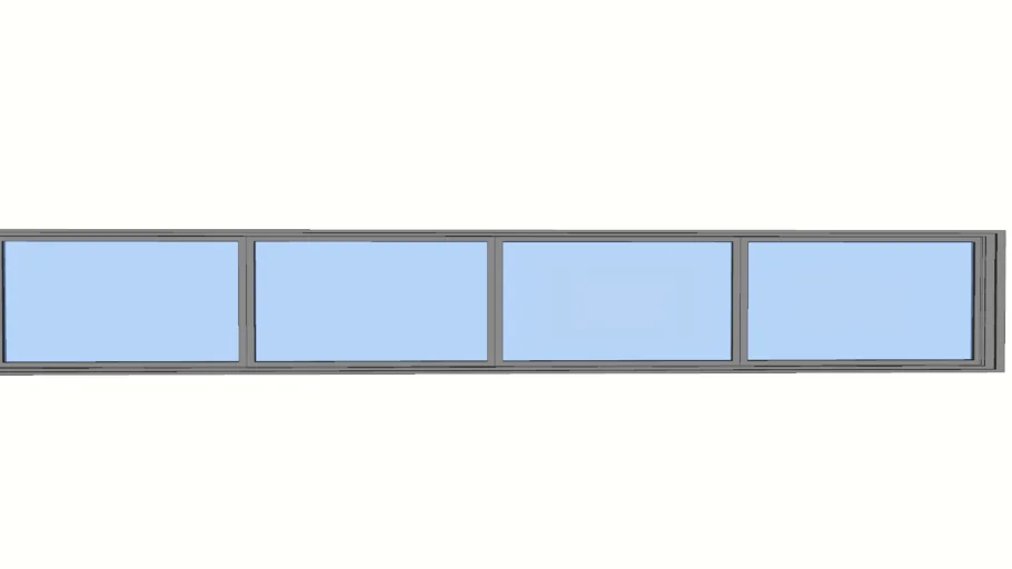 long glass window