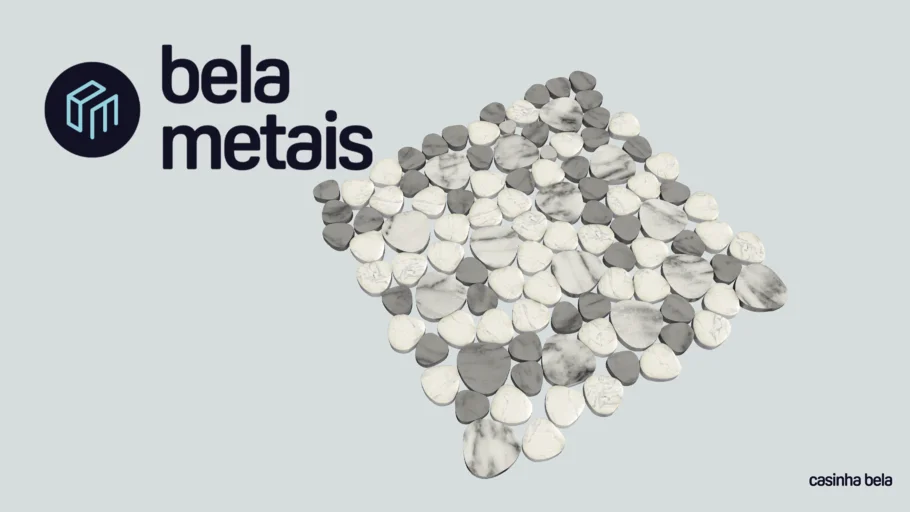 Pastilhas de Seixo Fatiado Mix de Mármores (MA12)