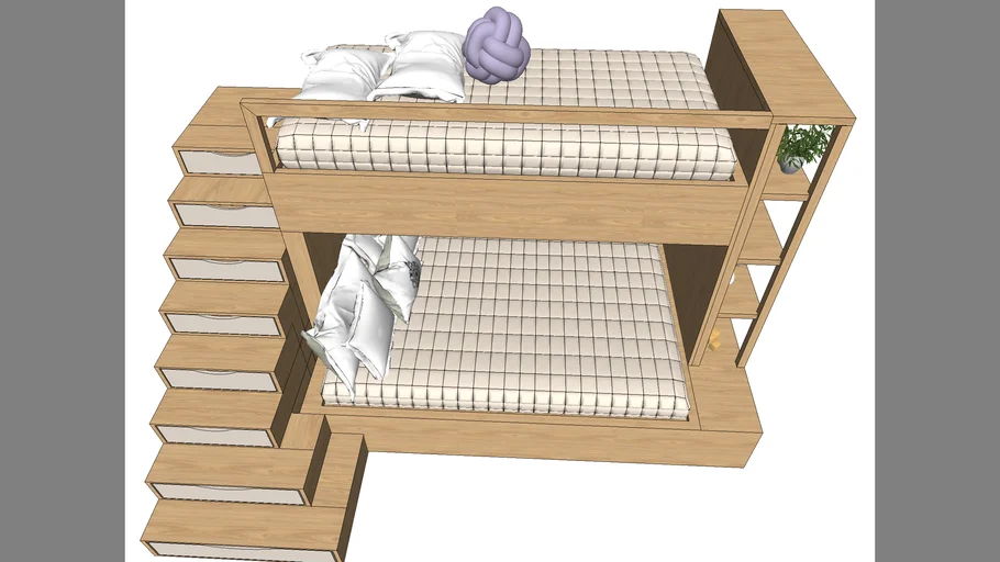 cama beliche com escada