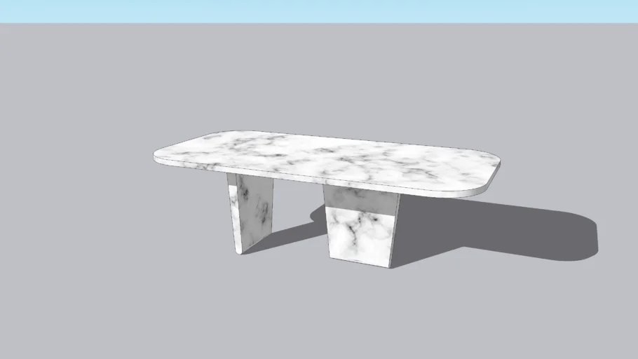 Long marble coffee table