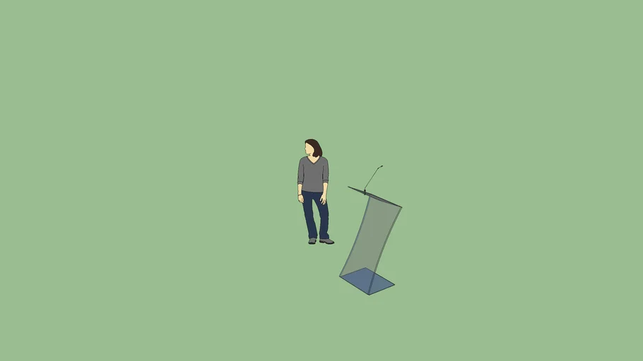 Perspex Lectern w/Mic