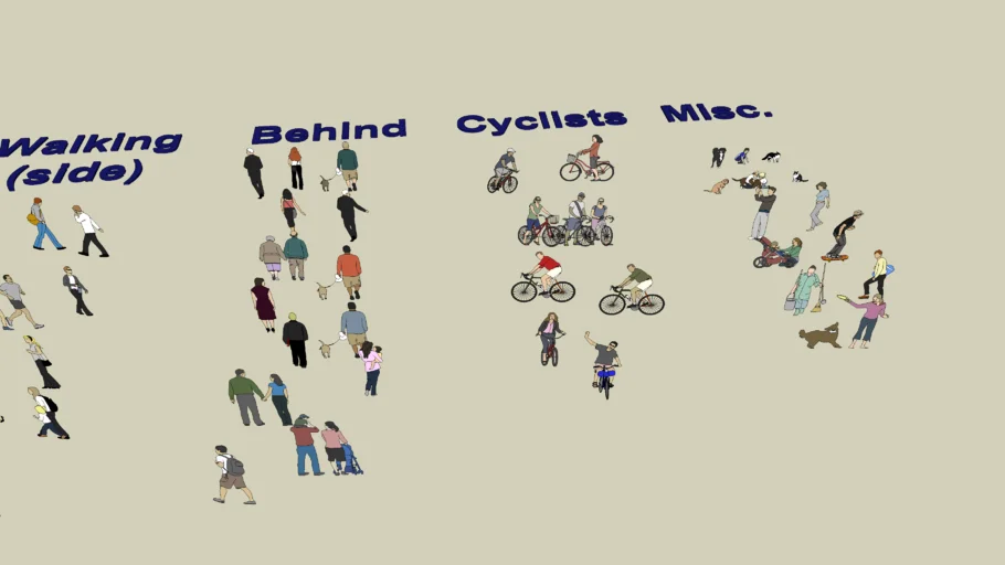 Everyday 2D People - Large group